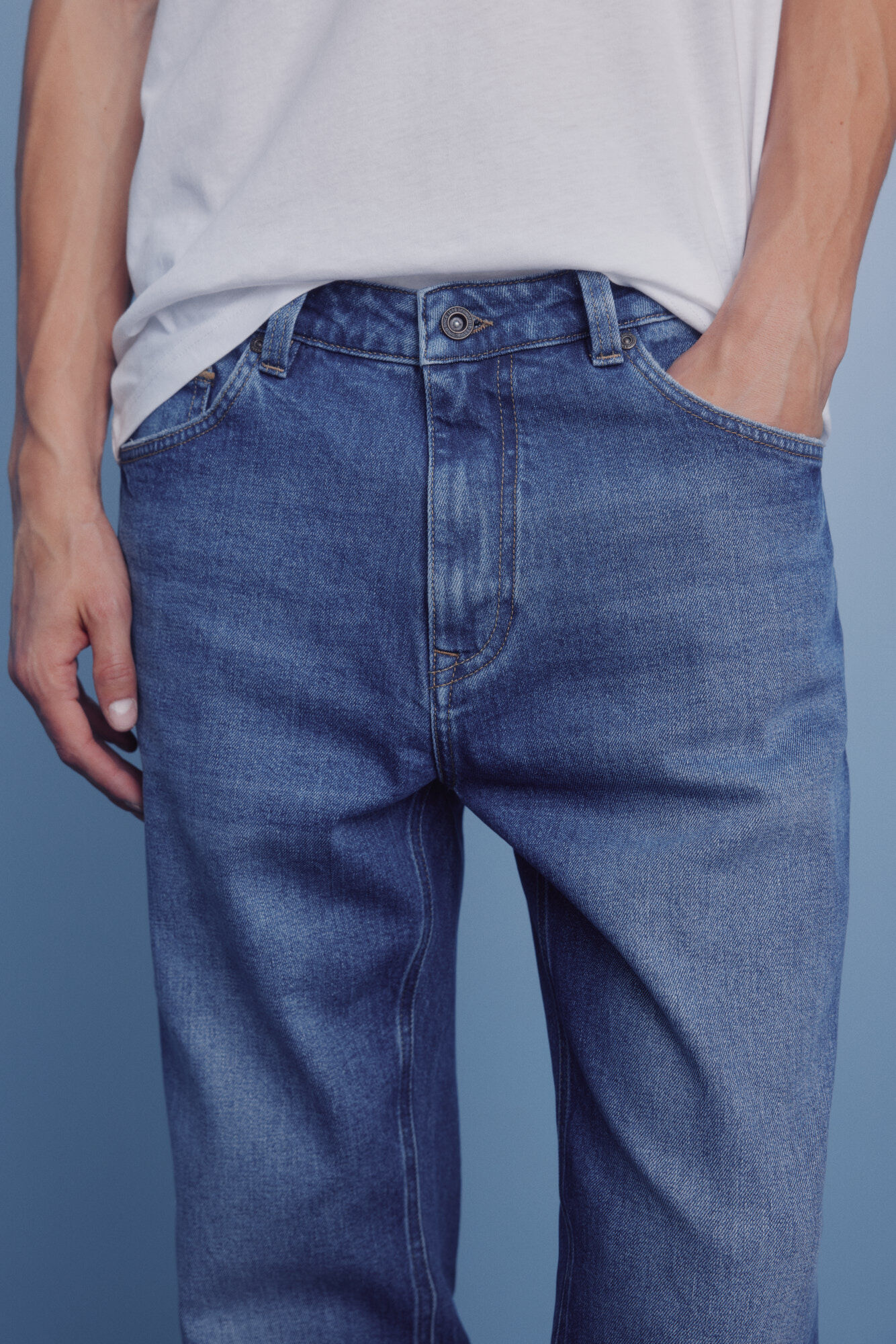 Springfield Pantal&oacute;n chino microestampado slim fit azulado