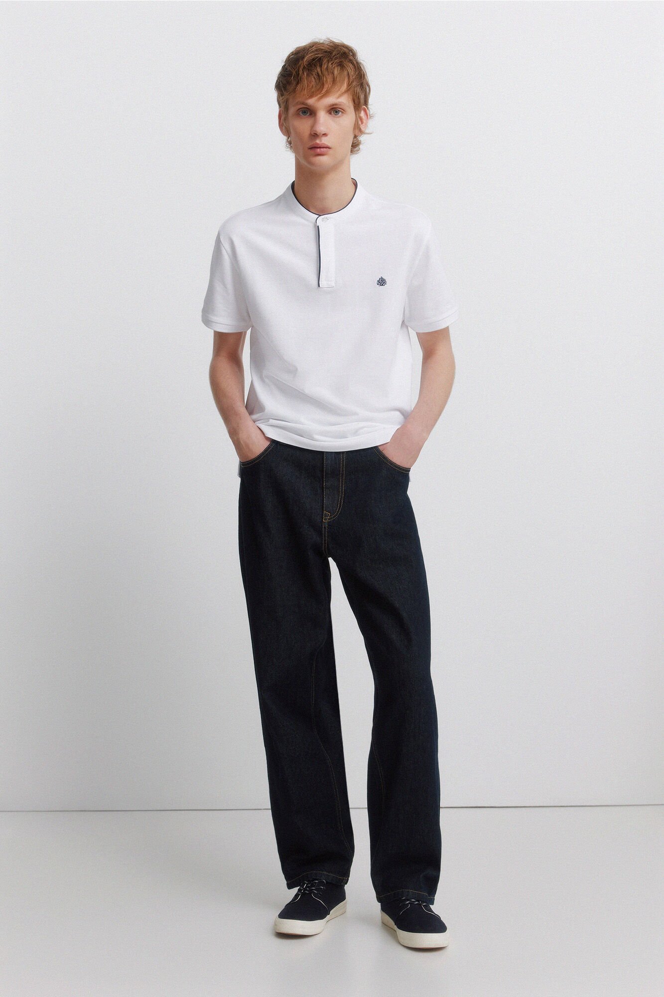 Springfield Polo de piqu&eacute; cuello mao slim fit natural