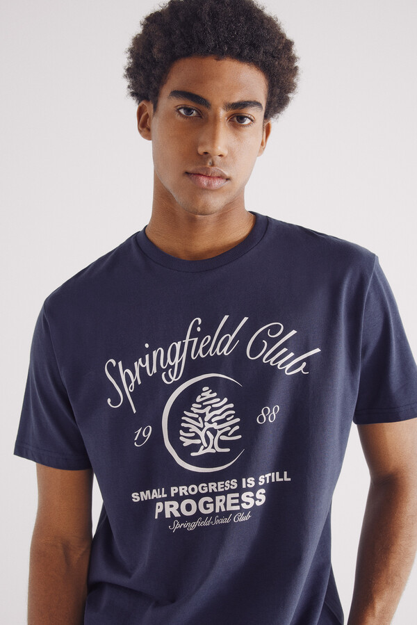 Springfield Playera árbol progress azul