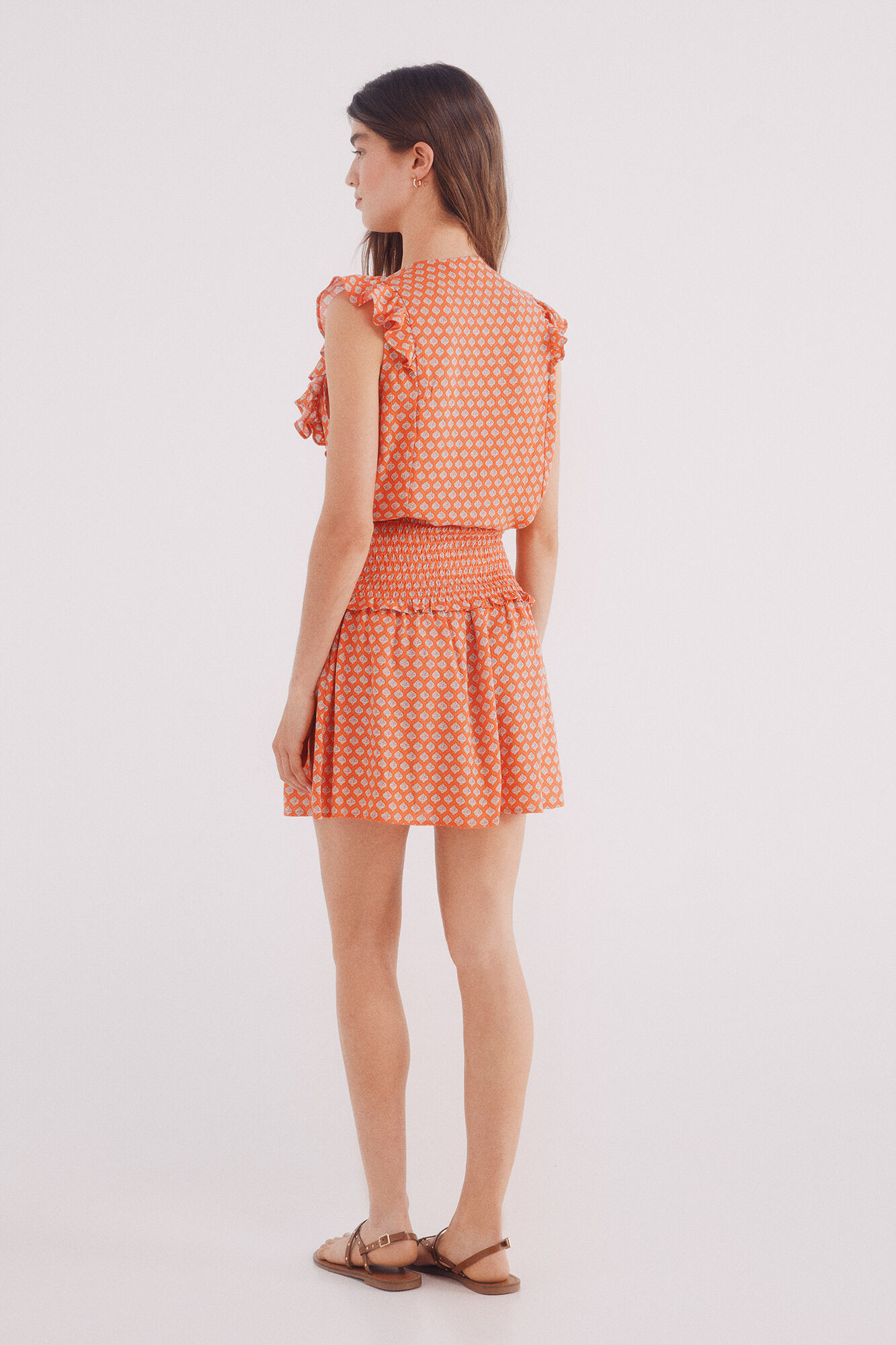 Springfield Falda el&aacute;stica con estampado de panal azul indigo