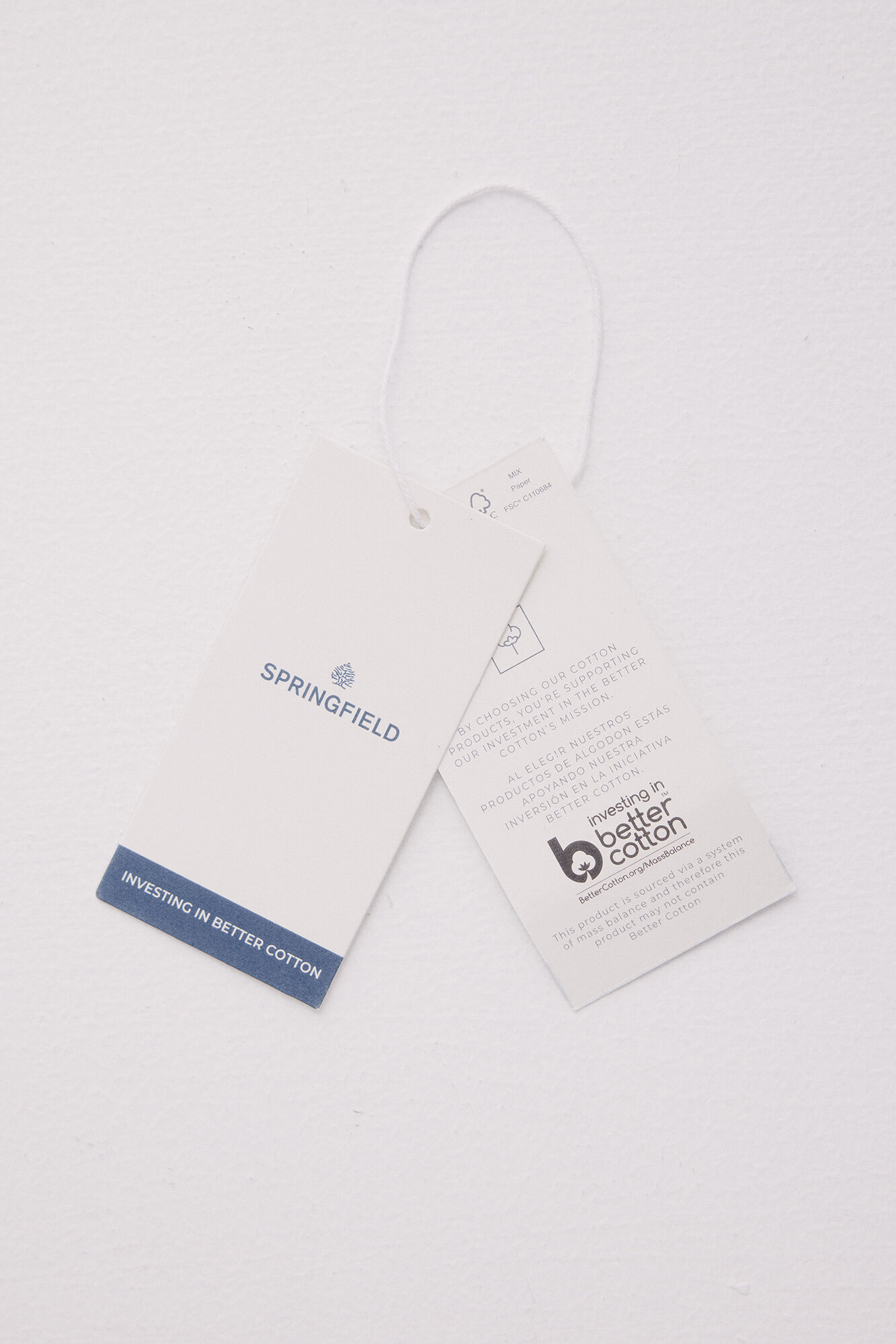 Springfield Camisa manga corta estructura bicolor azul tinta