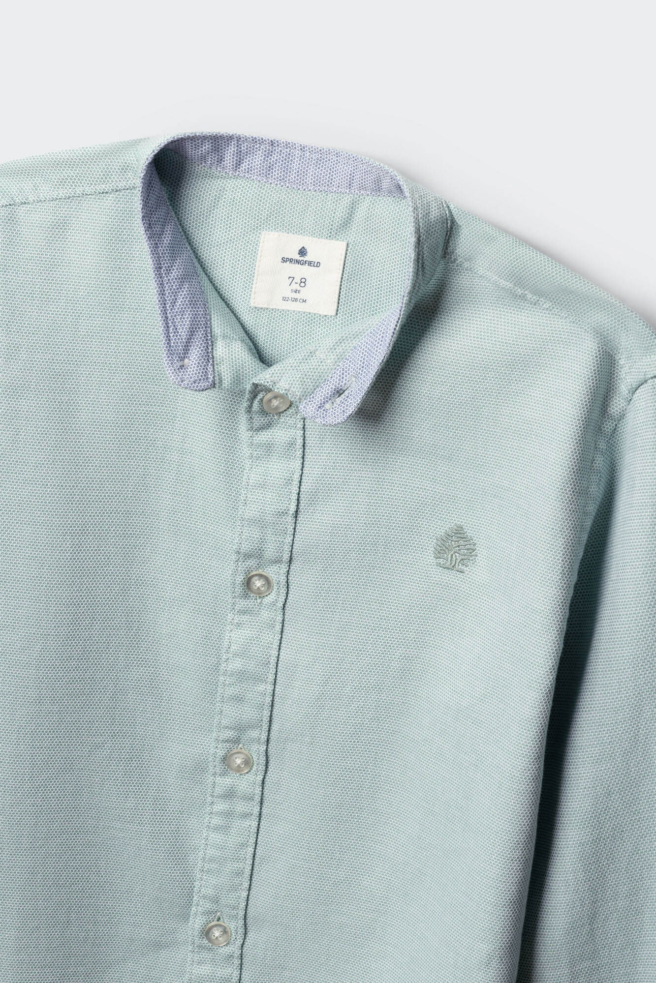Springfield Kids Camisa trevi cuello mao ni&ntilde;o verde