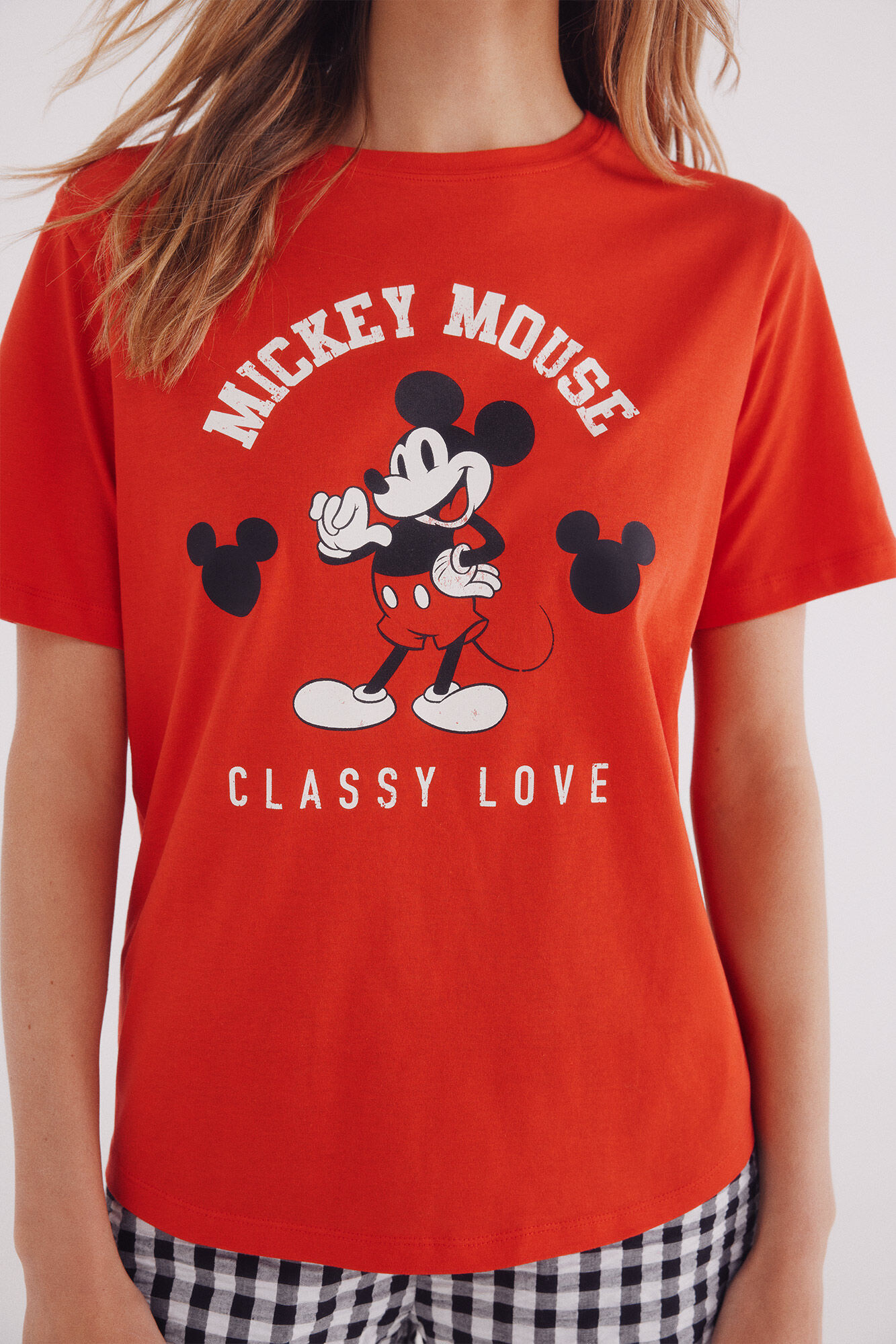 Springfield Playera gr&aacute;fica de Mickey Mouse rojo