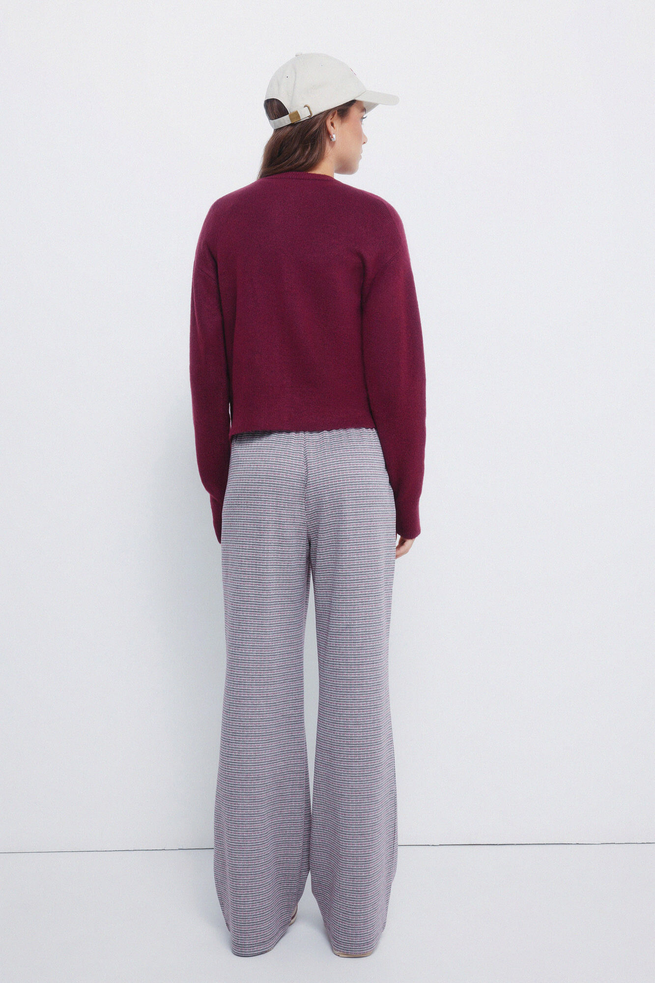 Springfield Pantalones de jogger de pierna ancha p&uacute;rpura