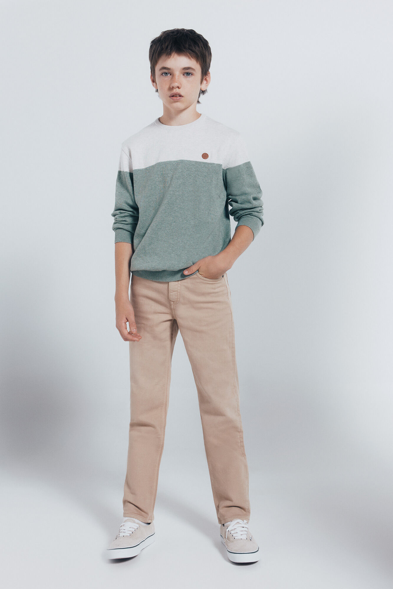 Springfield Kids Jersey Color Block ni&ntilde;o verde