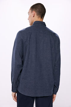 Springfield Camisa micro pata de gallo gris