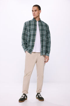 Springfield Camisa franela cuadros verde
