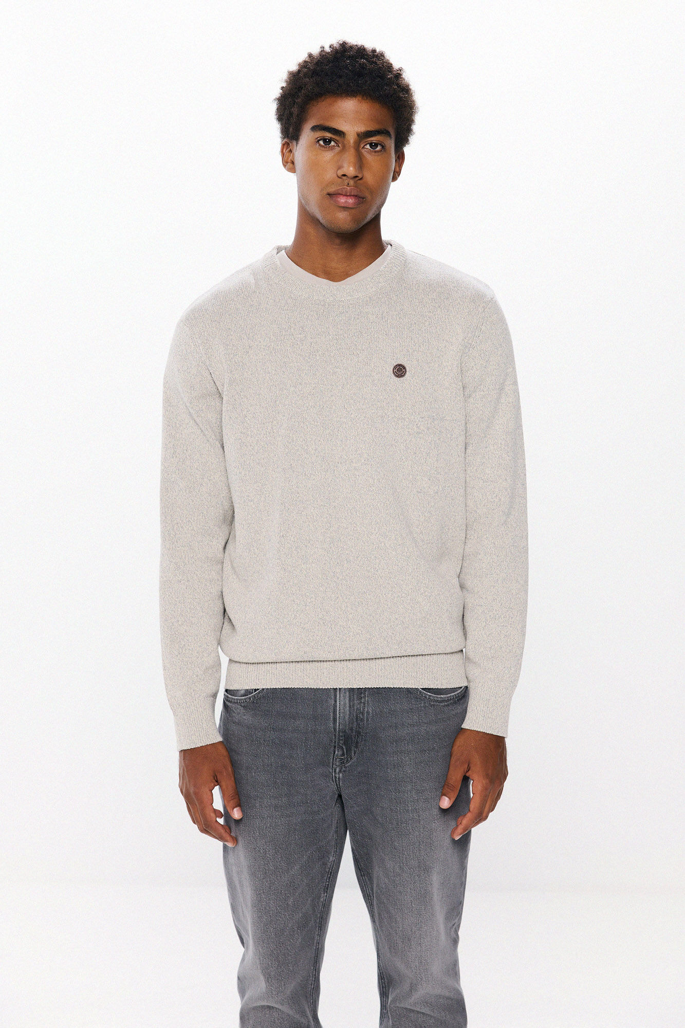 Springfield Su&eacute;ter liso torzal gris