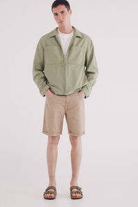 Springfield Bermuda color lavada slim fit beige