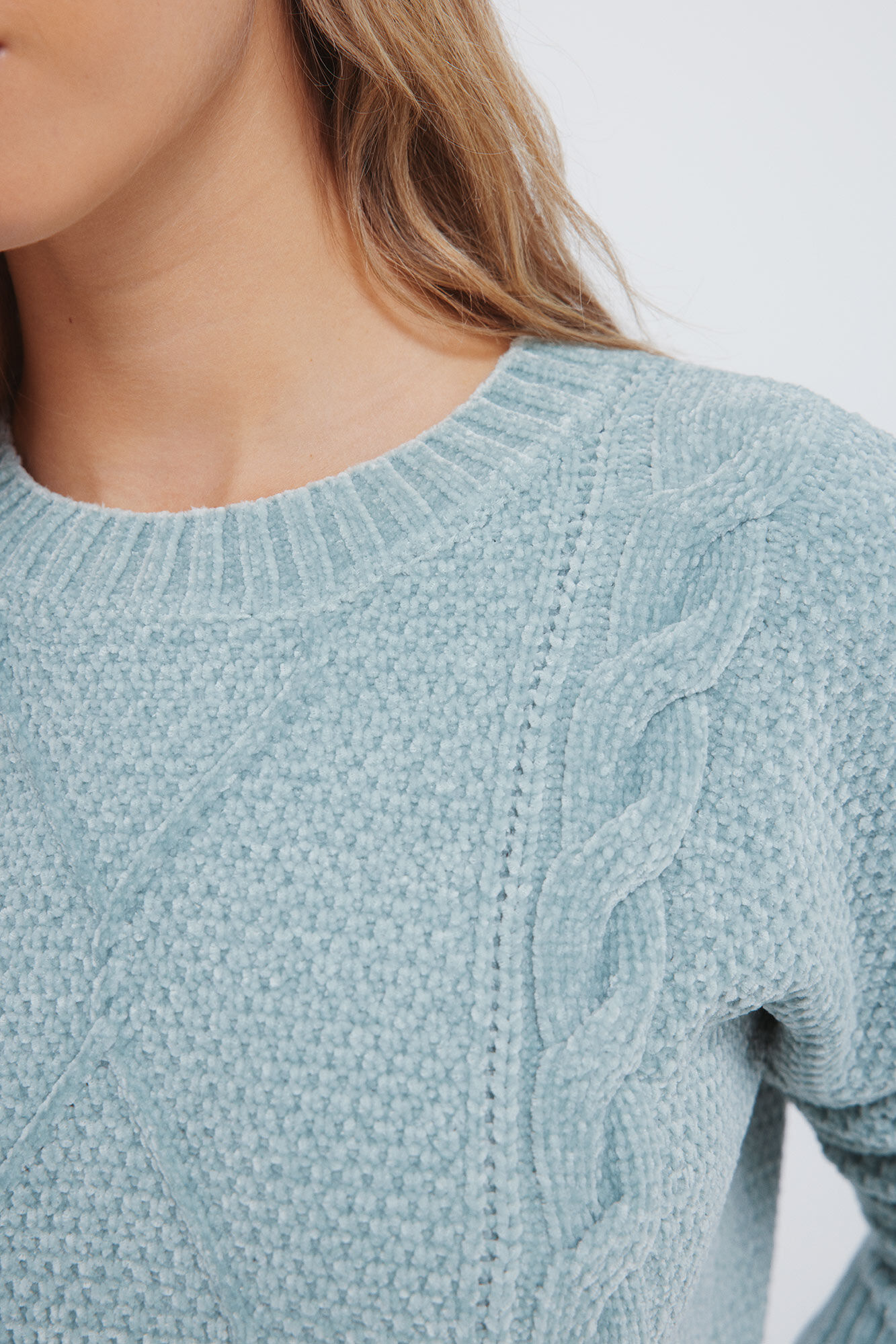 Springfield Jersey de punto trenzado de chenilla caza oscuro