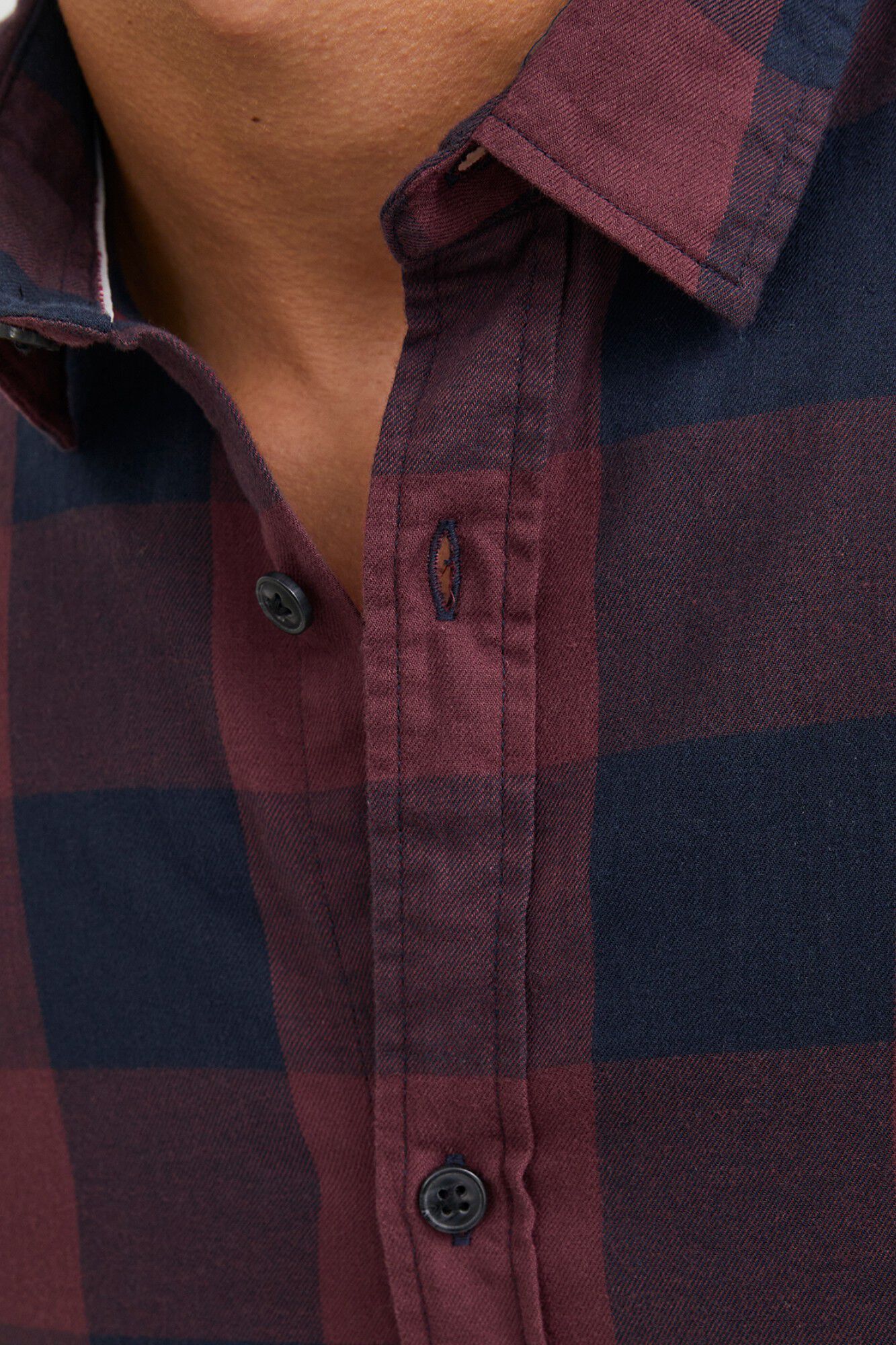 Jack & Jones Camisa slim a cuadros rojo
