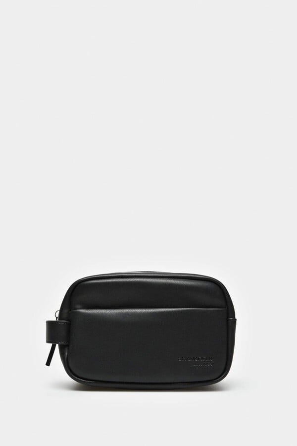 Springfield Neceser casual efecto piel negro