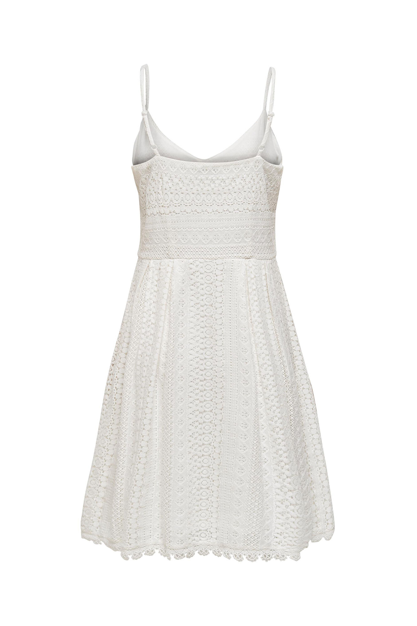 Only Vestido de tirantes encaje natural