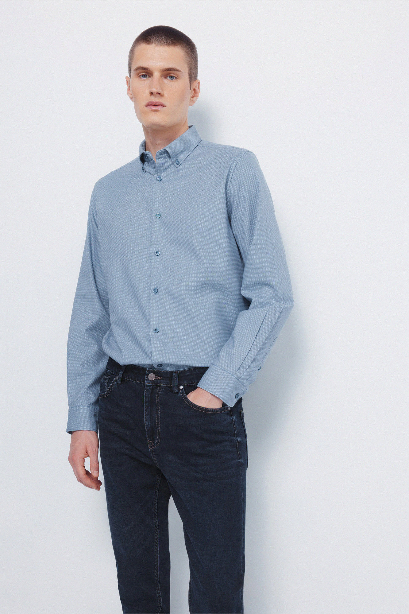 Springfield Jeans pitillo de color azul muy oscuro azul