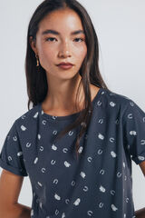 Springfield Playera estampada motivos pequeños gris