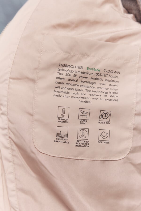 Springfield Chamarra largo acolchado Thermolite café