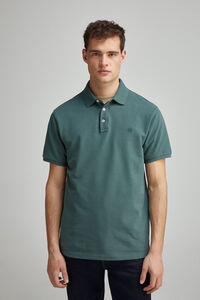 Springfield Polo piqué contraste tapeta slim fit verde