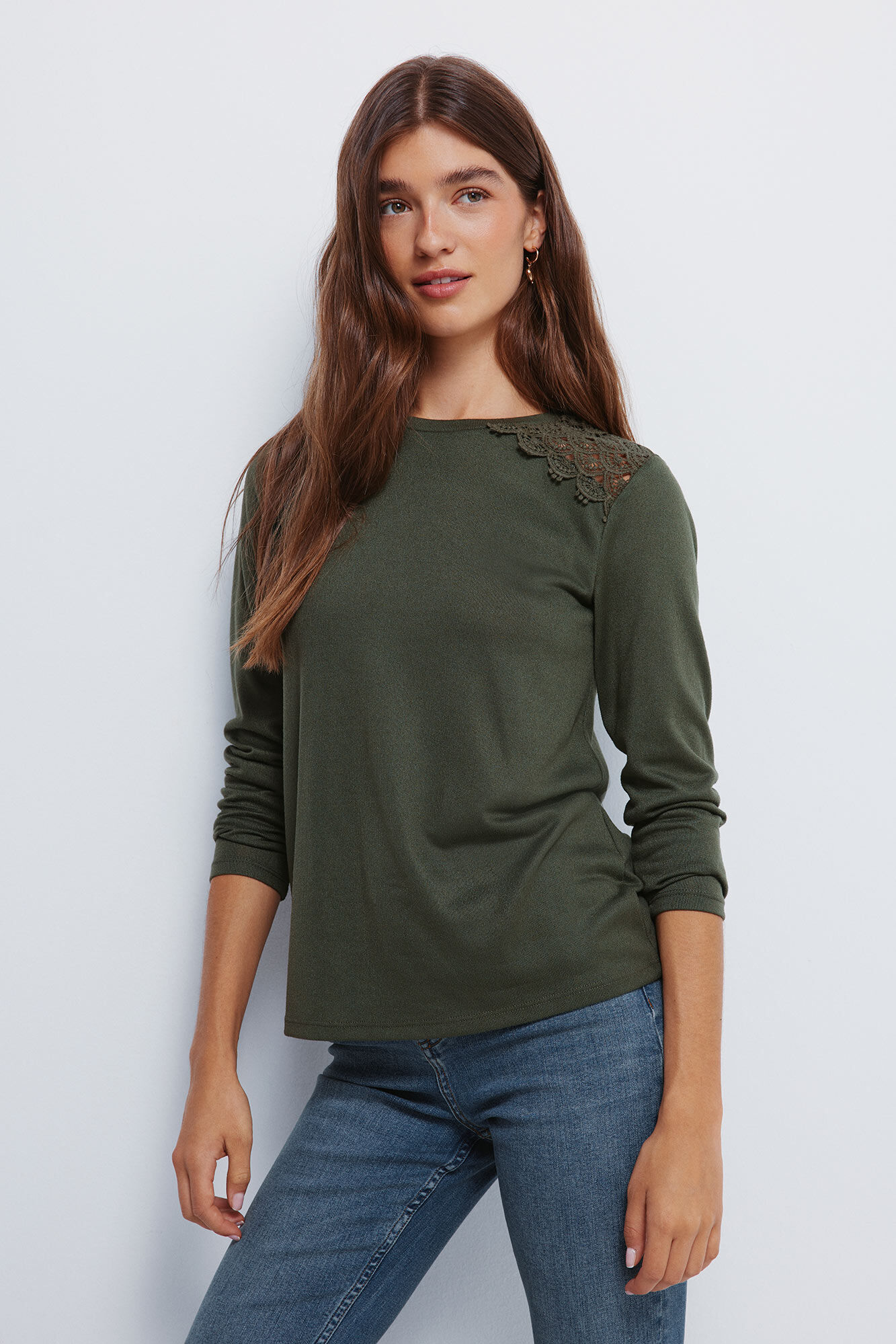 Springfield Playera con hombros al crochet