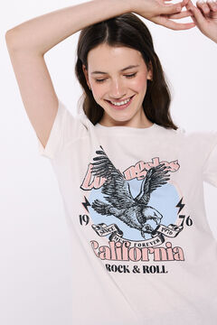 Springfield Playera gráfica algodón beige