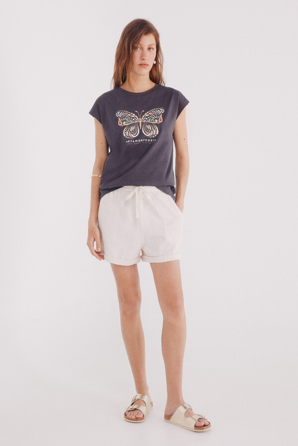 Springfield Playera gráfica  gris