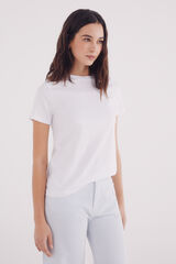 Springfield Playera algodón botones hombro natural