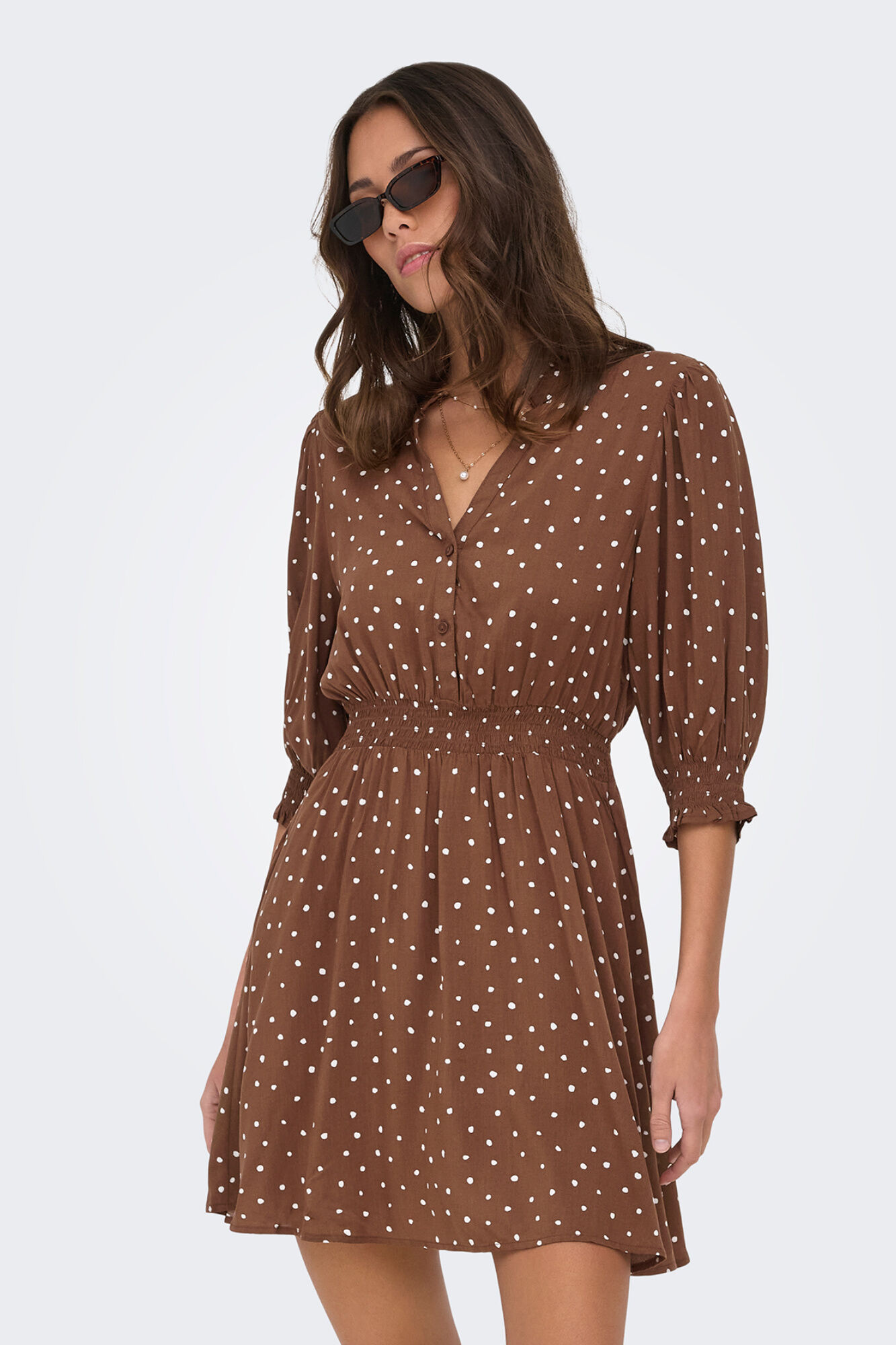 Only Vestido corto estampado