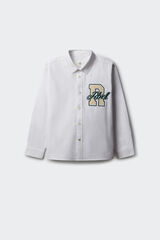 Springfield Kids Camisa oxford patch niño natural