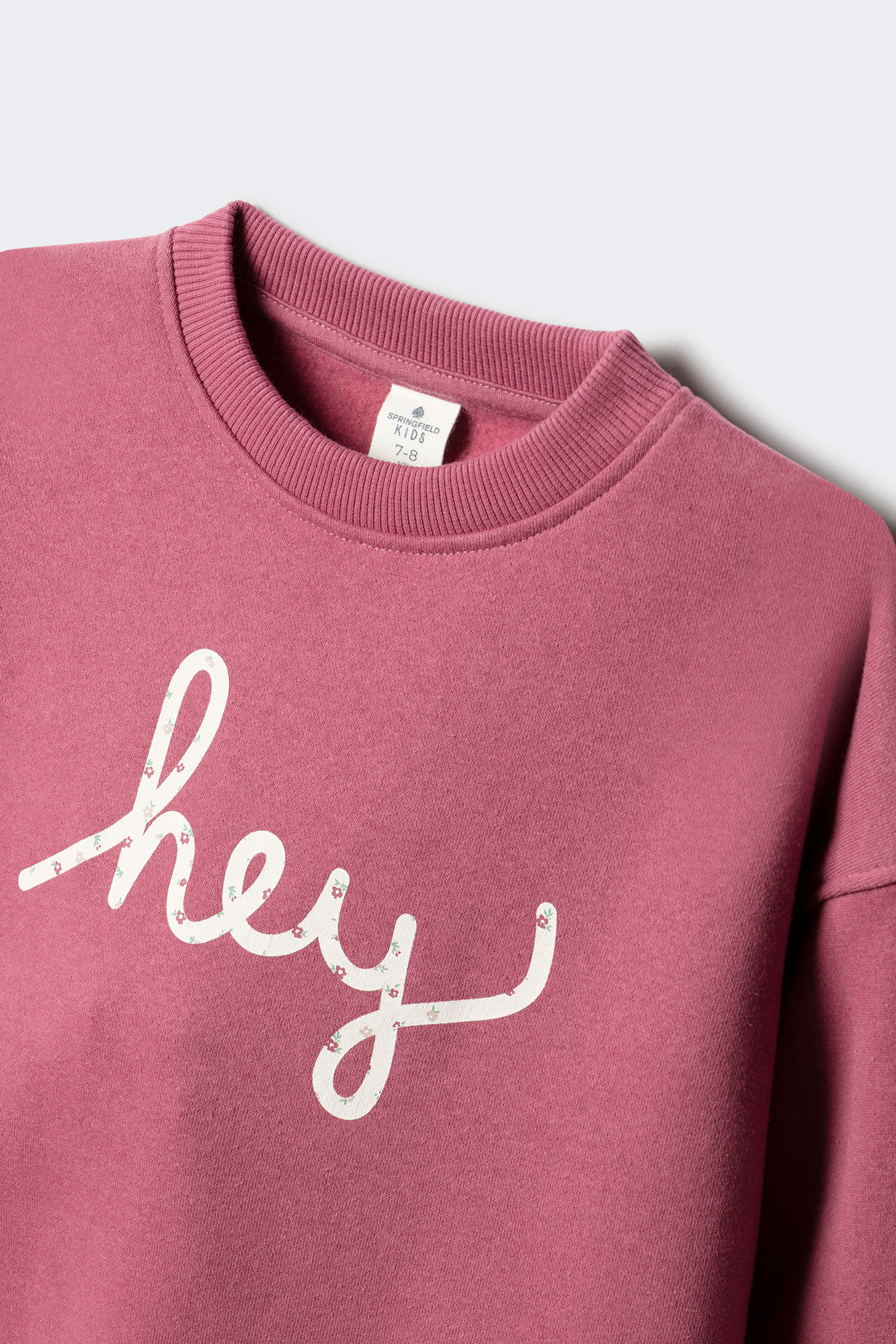 Springfield Kids Sudadera "hey" ni&ntilde;a. rosa