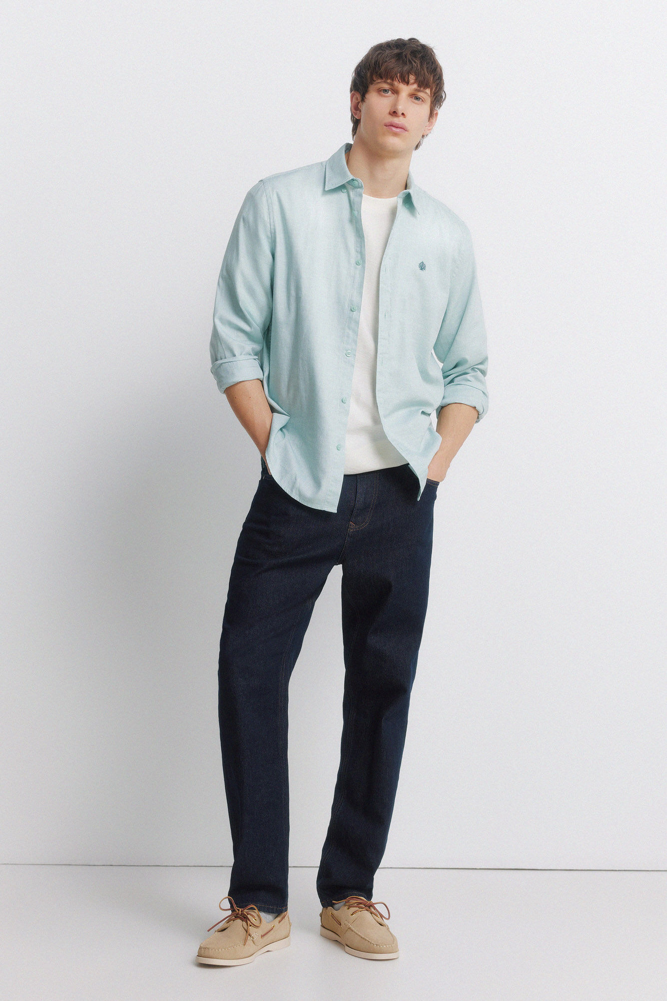 Springfield Camisa de estructura verde