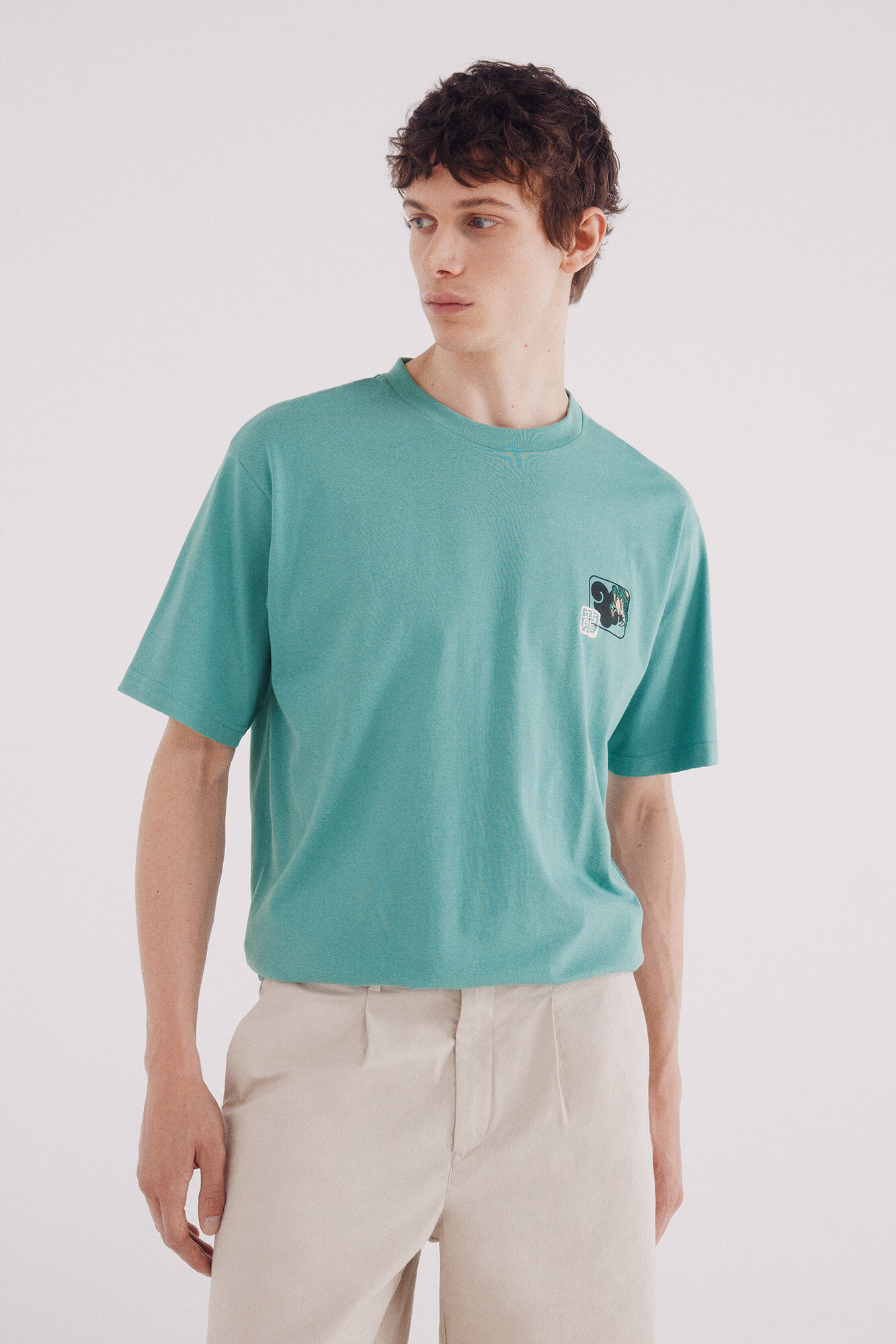 Springfield Camiseta drag&oacute;n verde