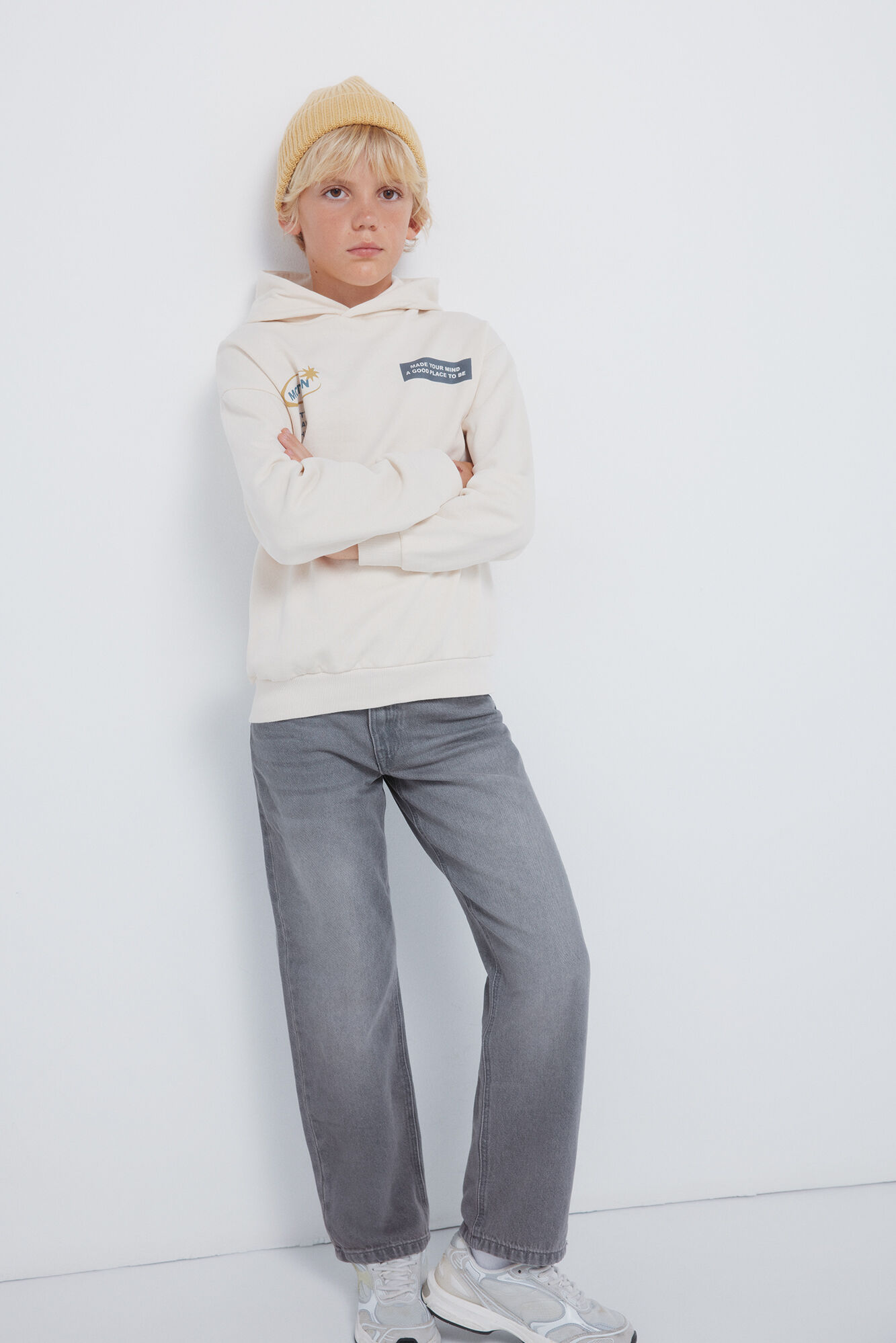 Springfield Kids Sudadera infantil con capucha blanco