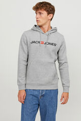Jack & Jones Sudadera capucha regular fit gris