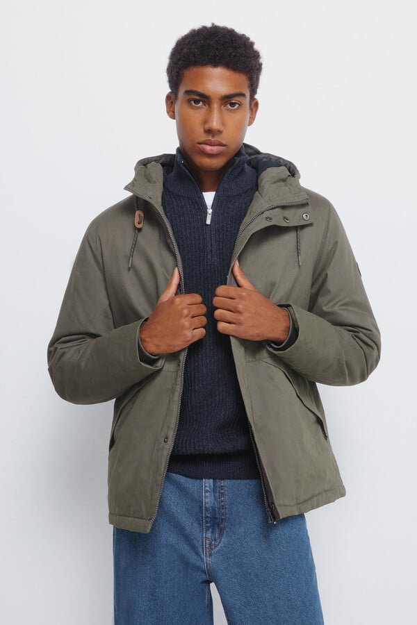 Springfield Parka short acolchado kaki