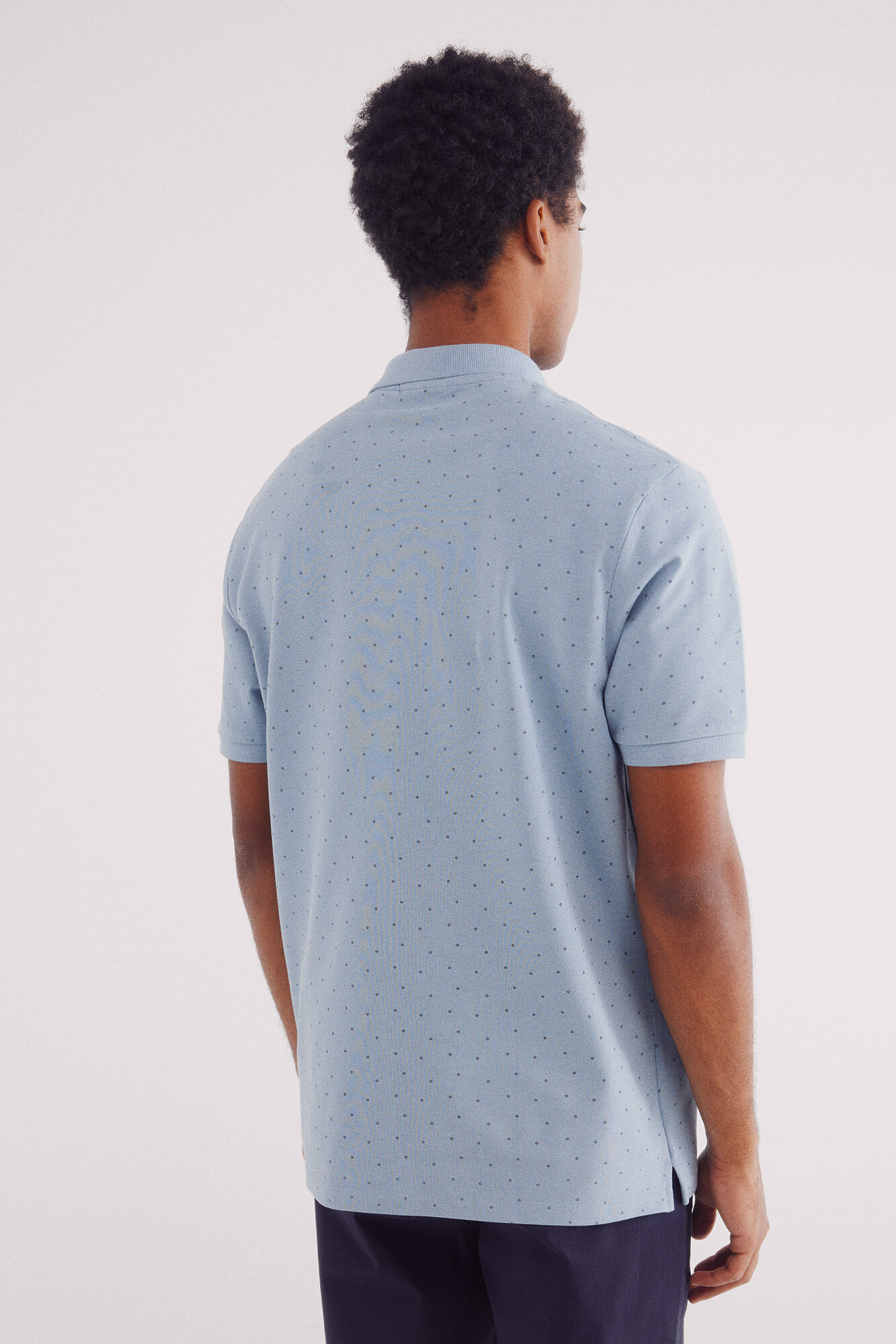 Springfield Polo piqu&eacute; estampado all over regular fit azul mezcla