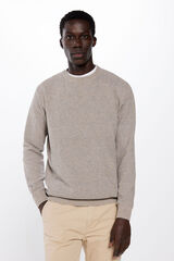 Springfield Suéter estructura bicolor beige