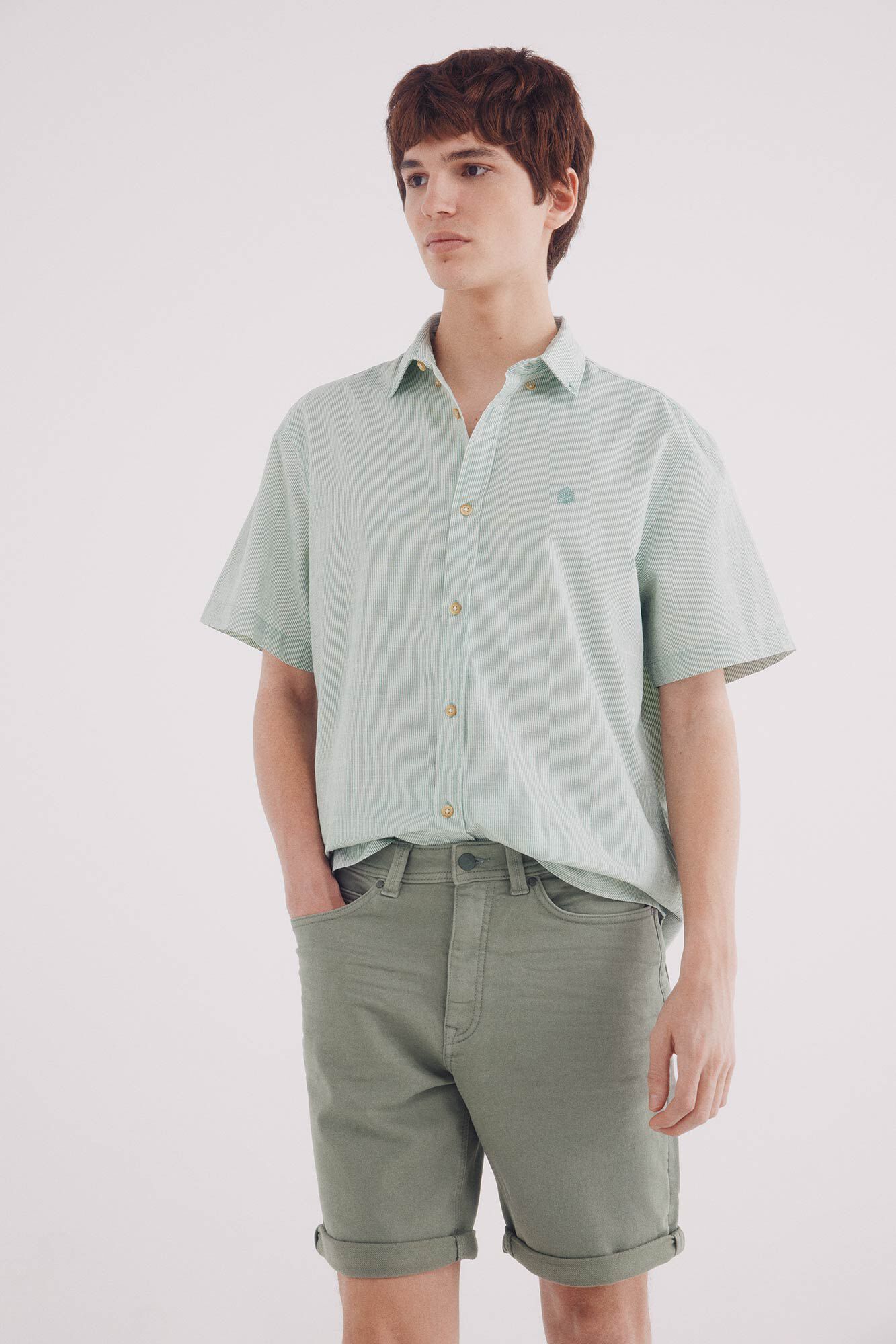 Springfield Bernuda en knit color lavada verde