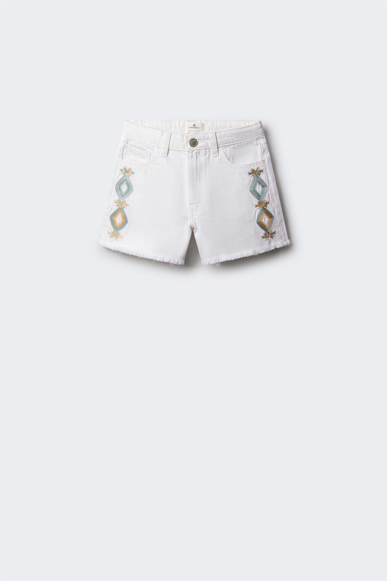 Springfield Kids Short de sarga &eacute;tnico para ni&ntilde;a