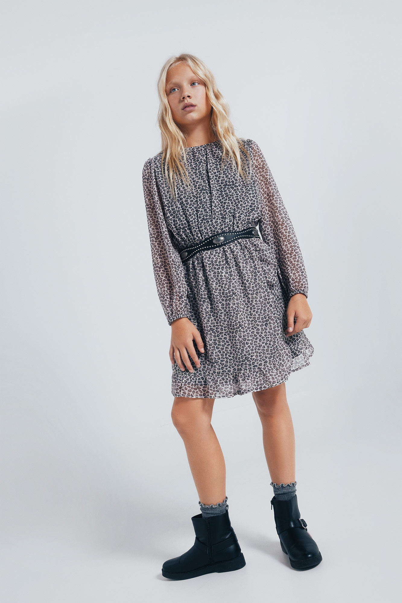 Springfield Kids Vestido animal print ni&ntilde;a beige