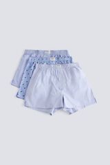Springfield Pack de 3 calzones de popel&iacute;n estampados azul