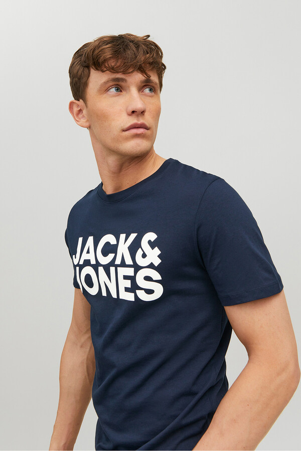 Jack & Jones Playera estándar fit marino