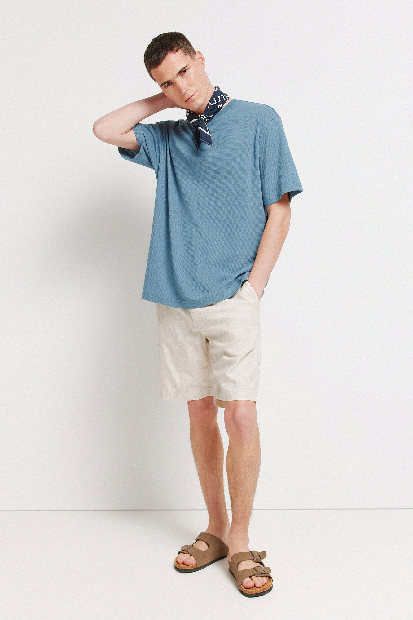 Springfield Playera textura azul