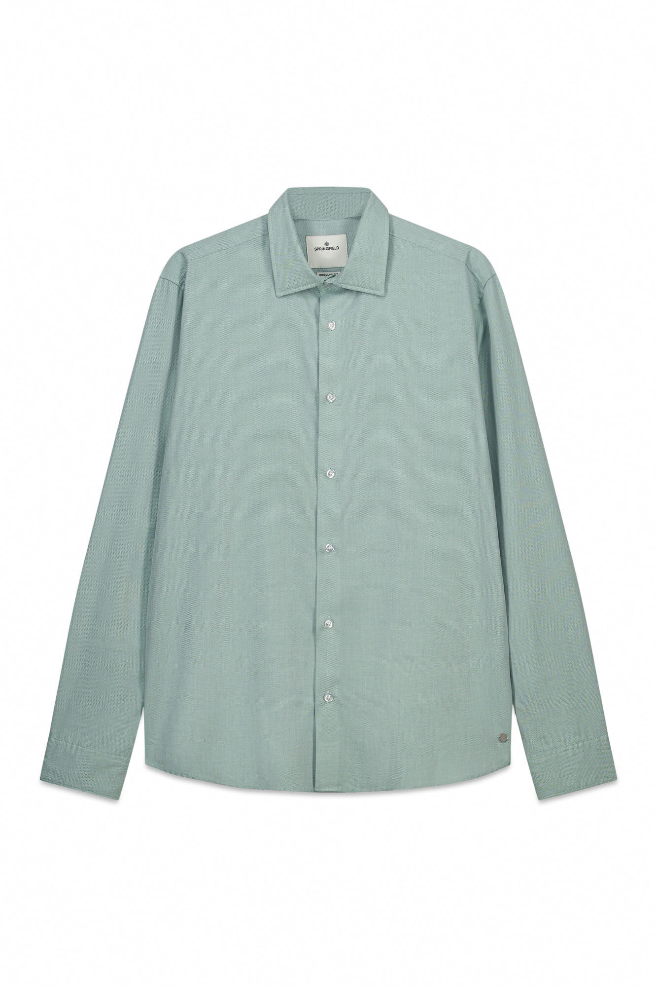 Springfield Camisa vestir estructura easy care verde