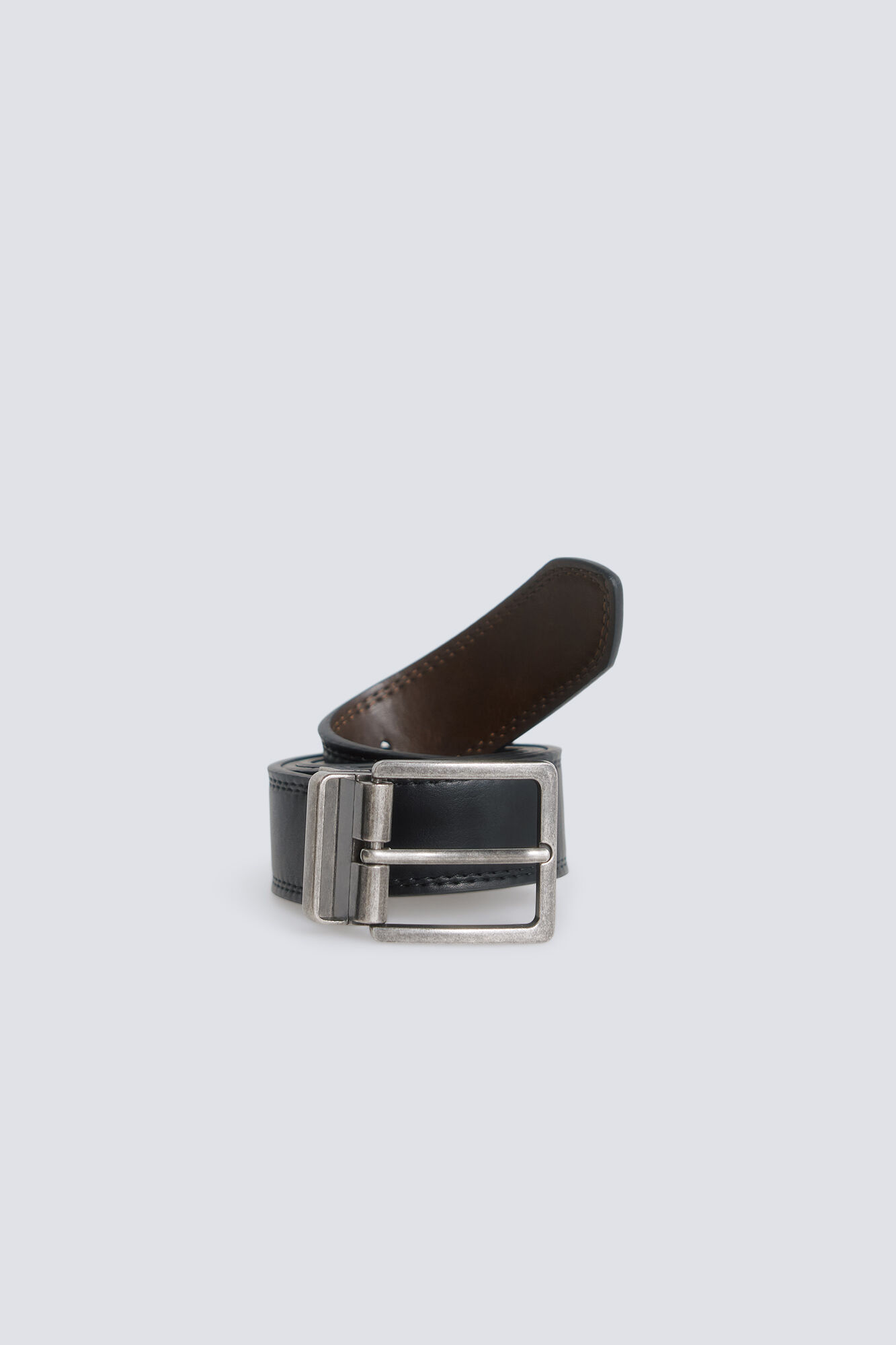 Springfield Cintur&oacute;n de mezclilla reversible negro