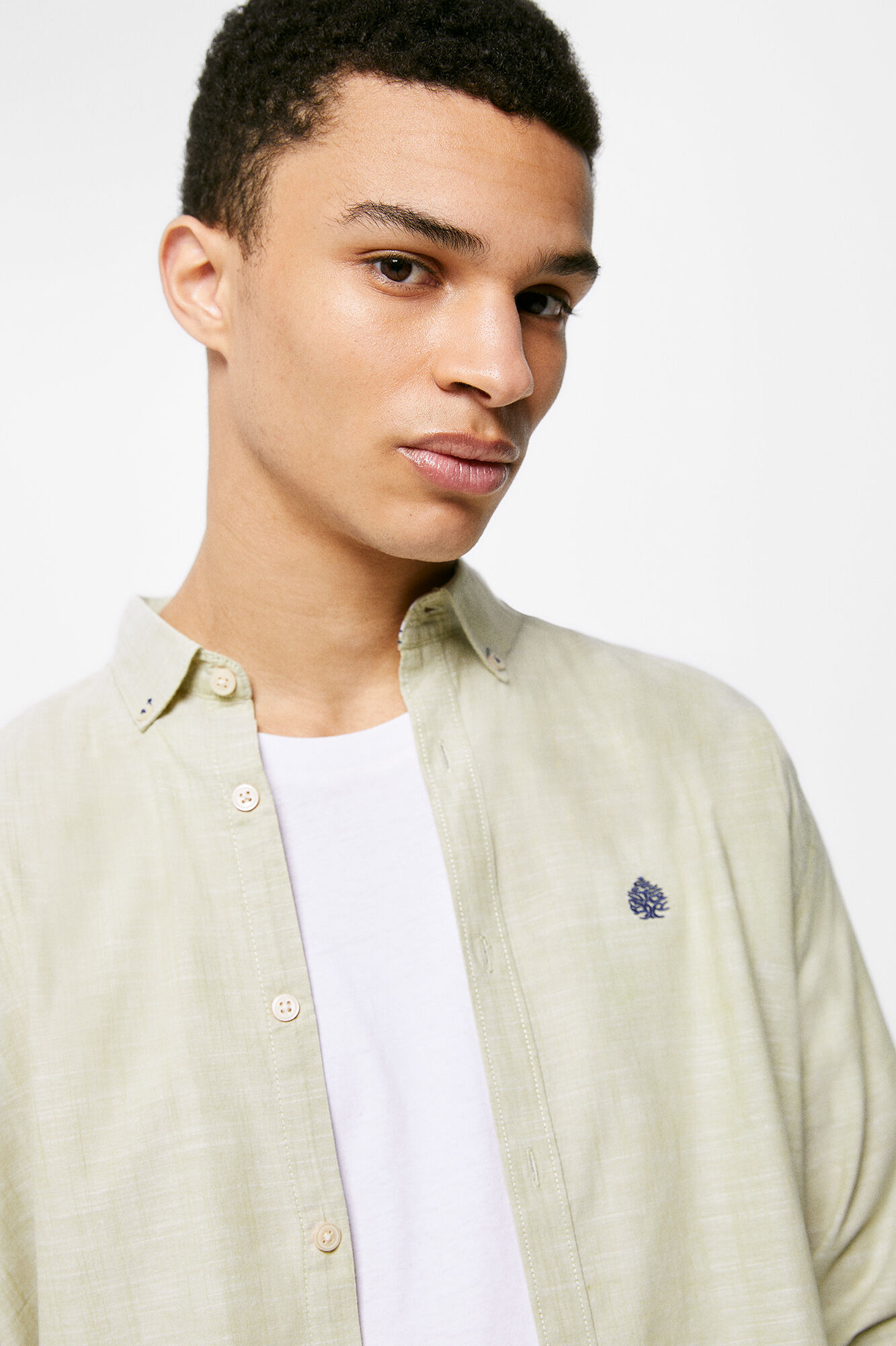 Springfield Camisa ligera color verde