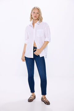 Springfield Jeans slim cropped azul