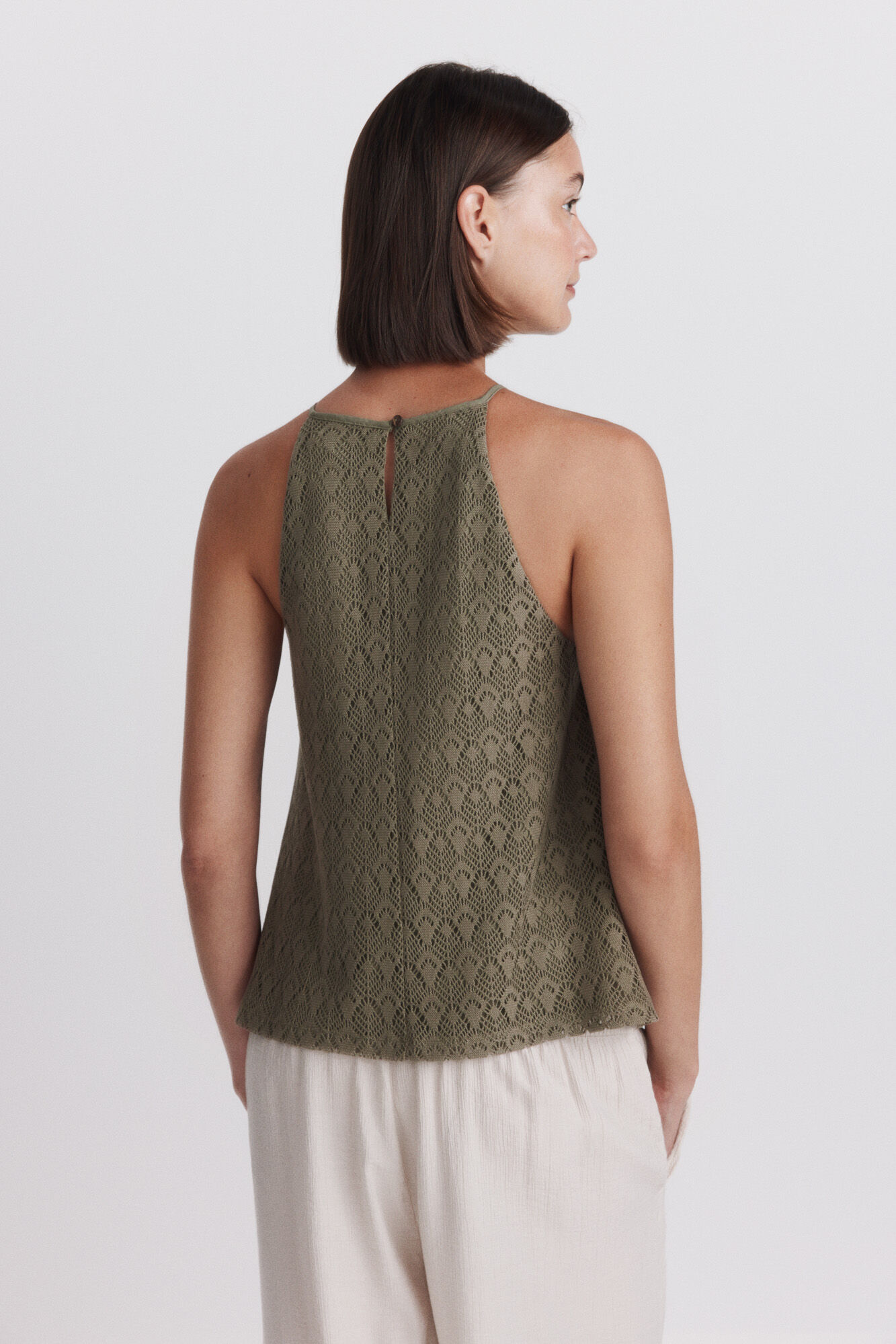 Springfield Playera halter bordada