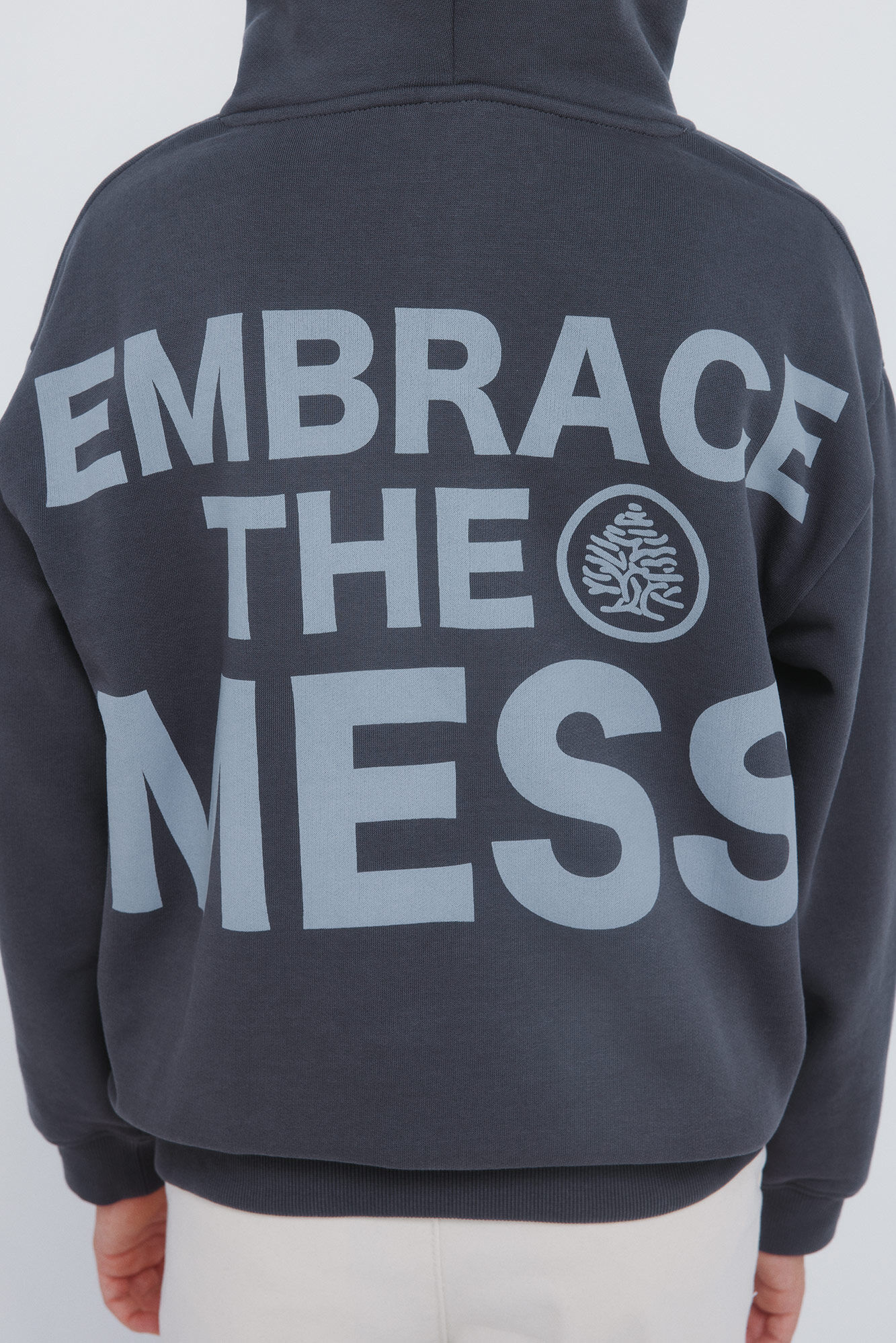 Springfield Kids Sudadera con capucha para ni&ntilde;o "Abraza el desorden" gris