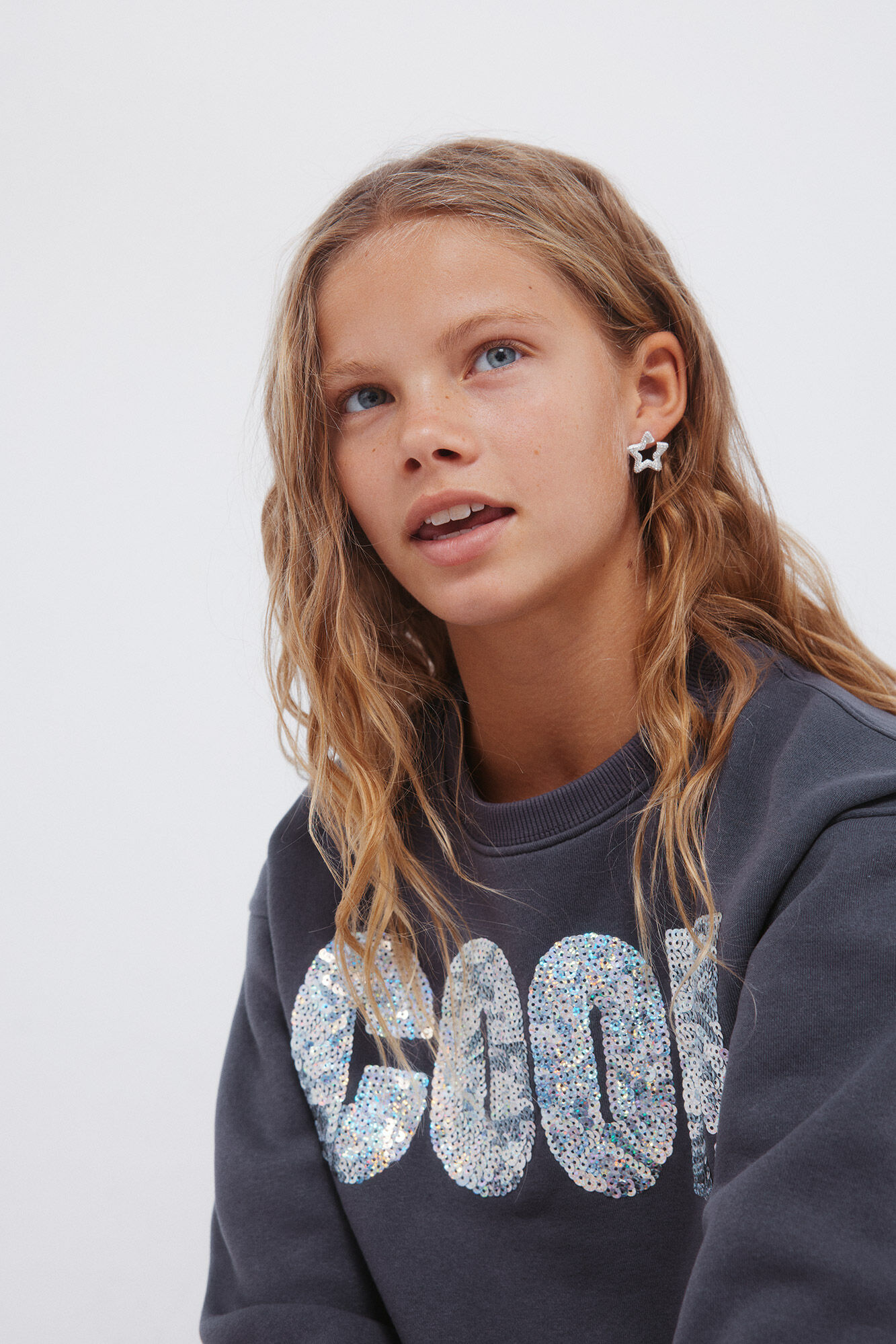 Springfield Kids Sudadera de chica cool gris