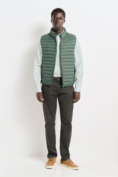 Springfield Camisa vestir bicolor verde