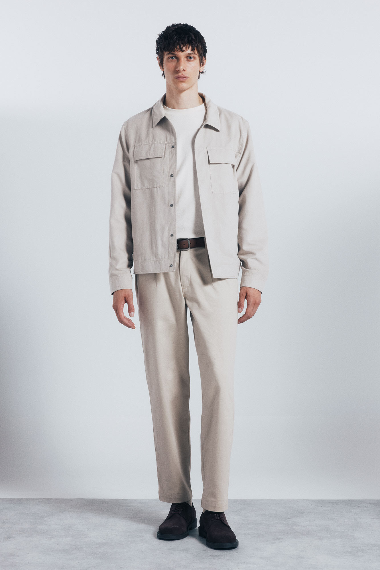 Springfield Chamarra efecto ante caf&eacute;